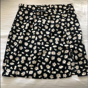 Black shein skirt with flowers